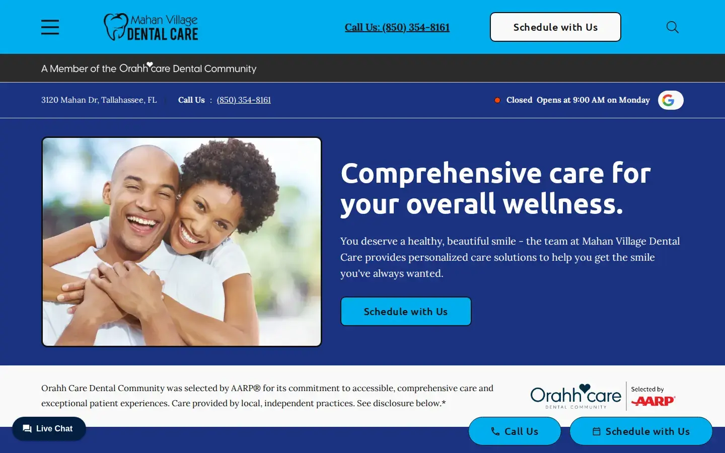 Homepage preview of Mahan Village Dental Care