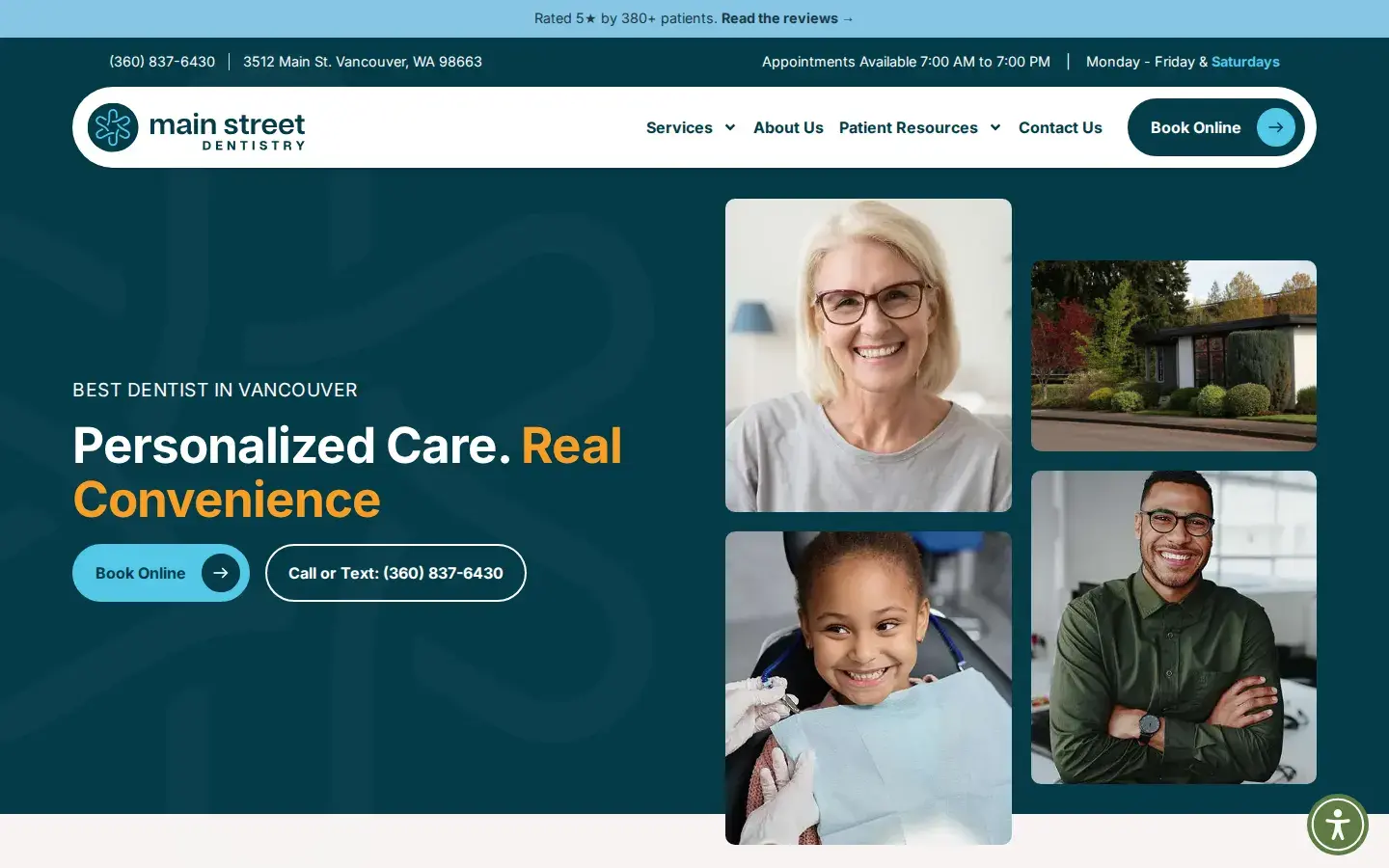 Homepage preview of Main Street Dentistry