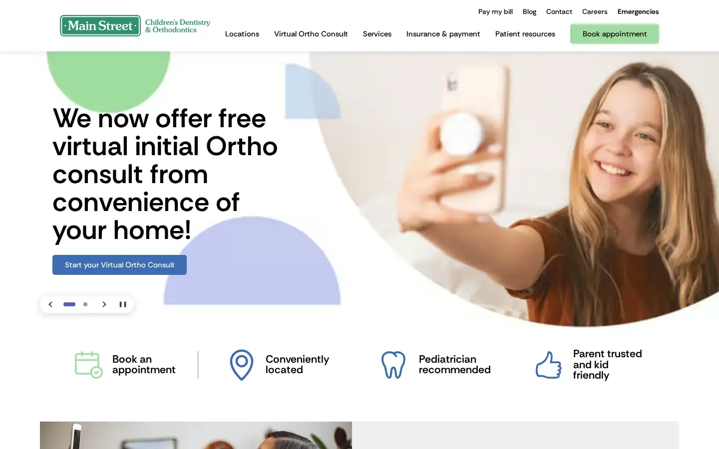 Homepage preview of Main Street Orthodontics of Kendall