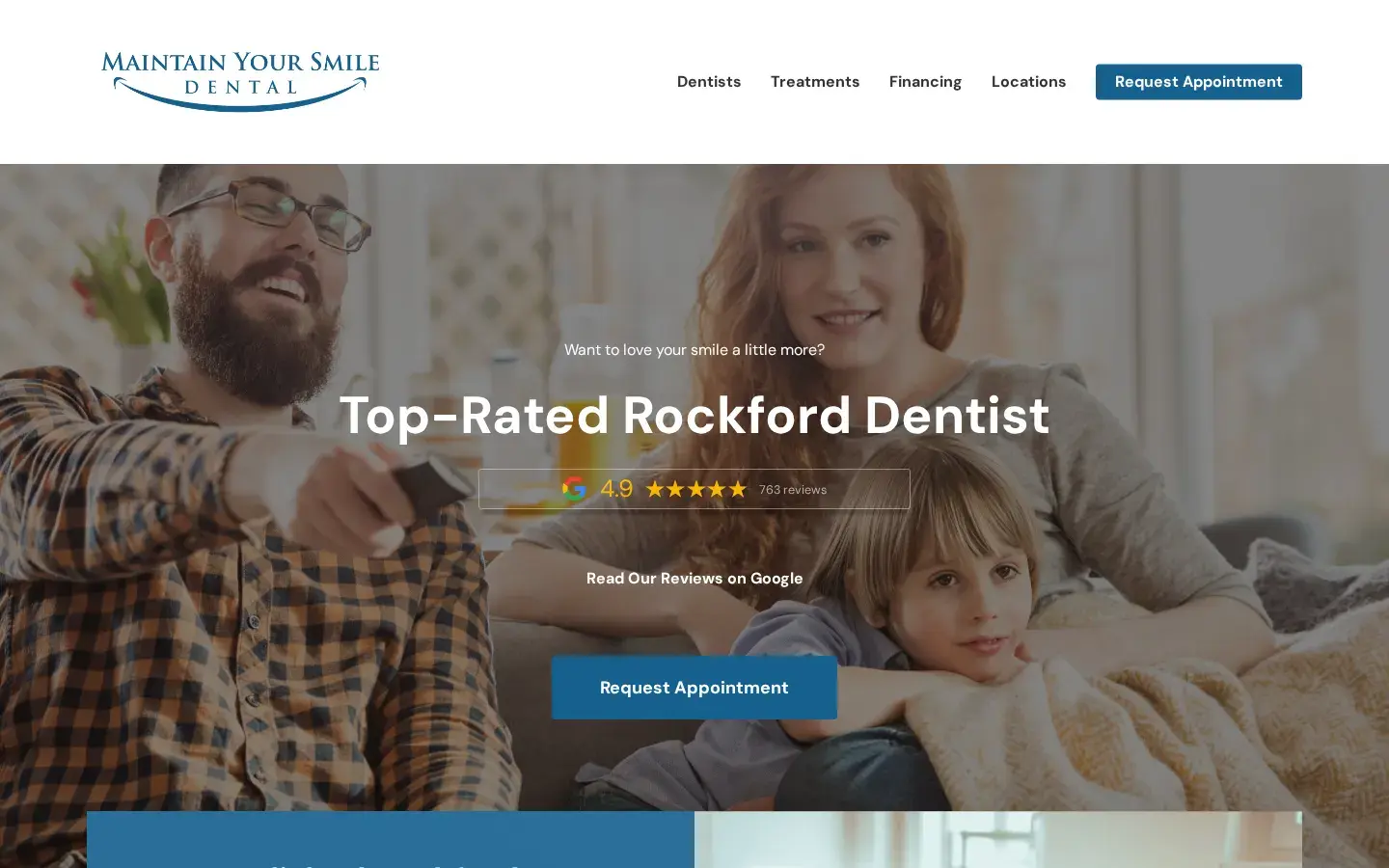 Homepage preview of Maintain Your Smile Dental