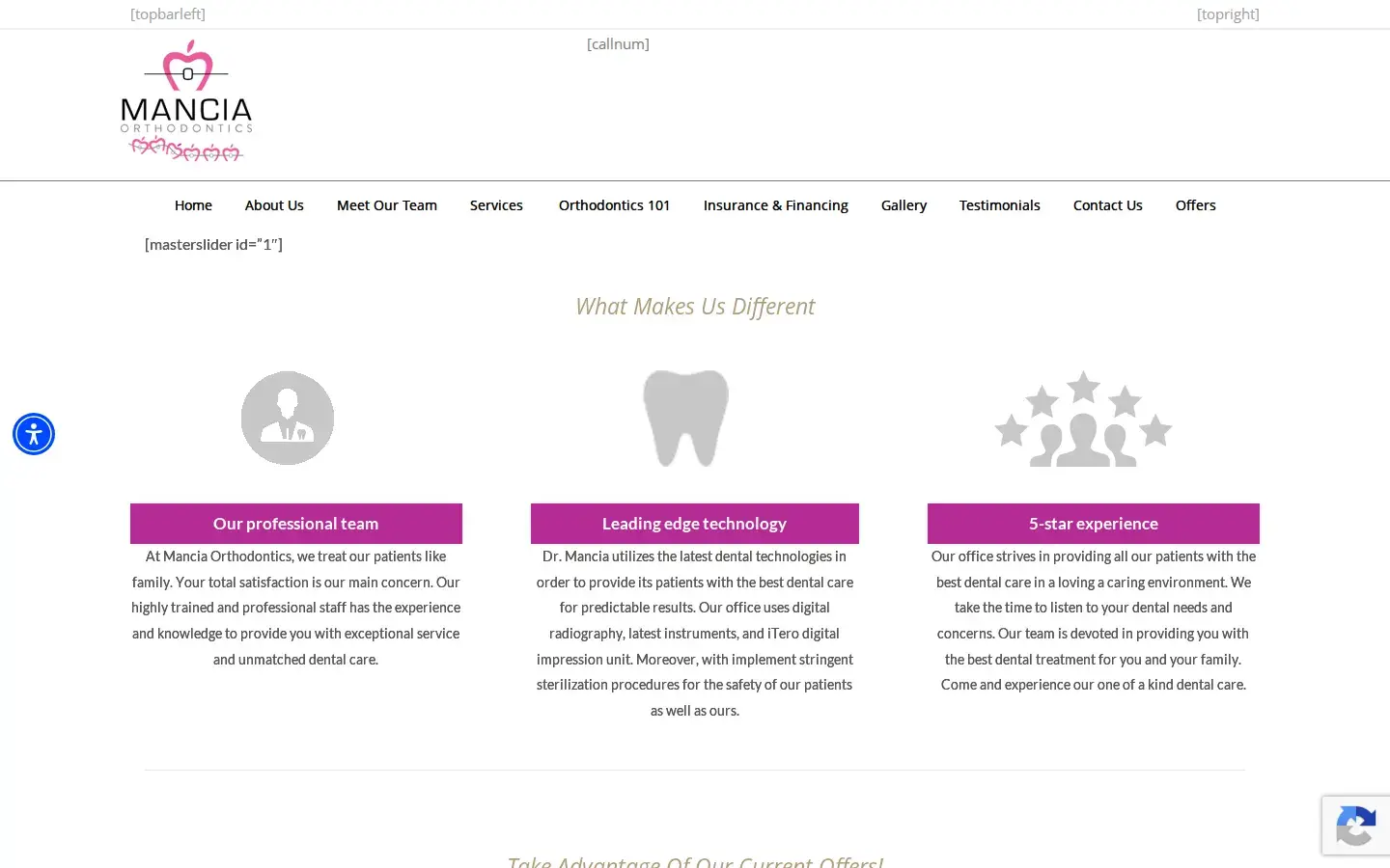 Homepage preview of Mancia Orthodontics Miami – Invisalign & Clear Braces