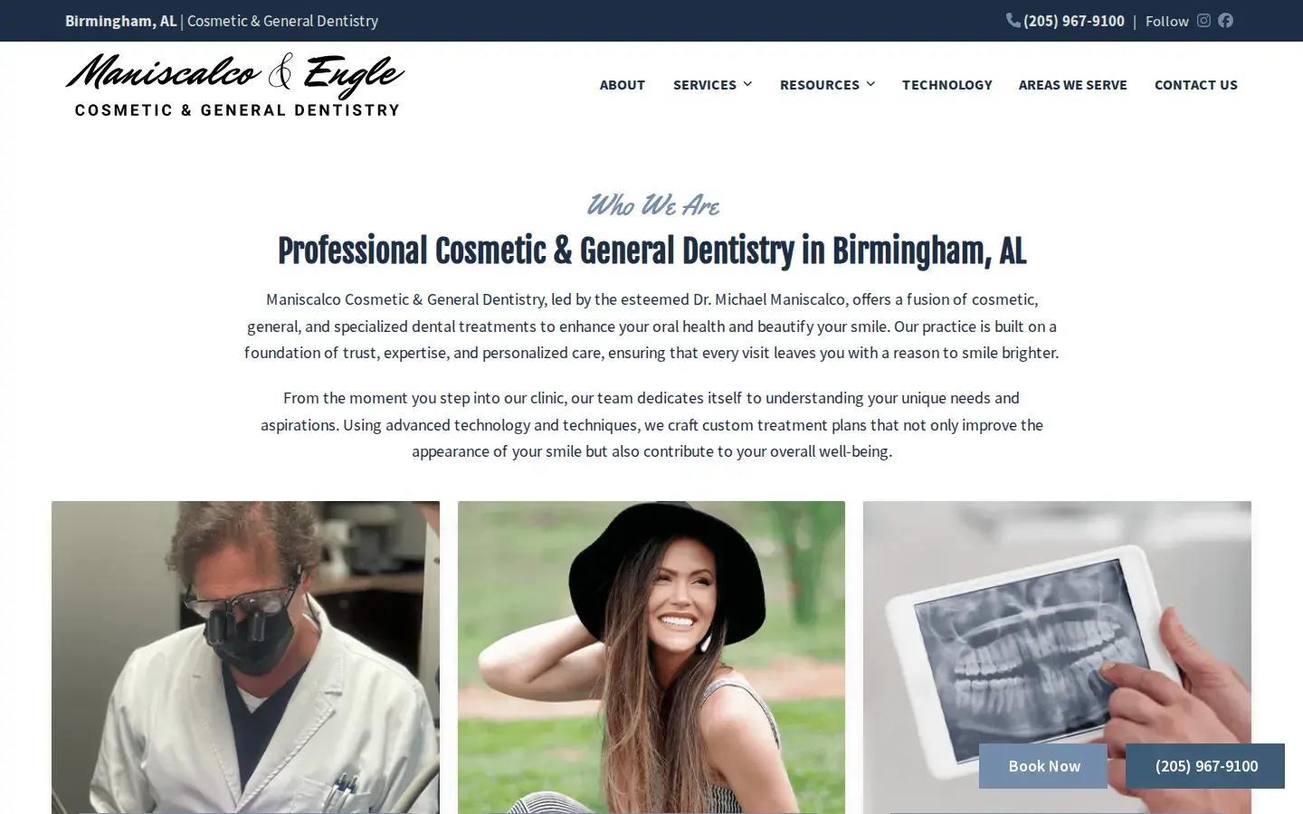 Homepage preview of Maniscalco Cosmetic Dentistry