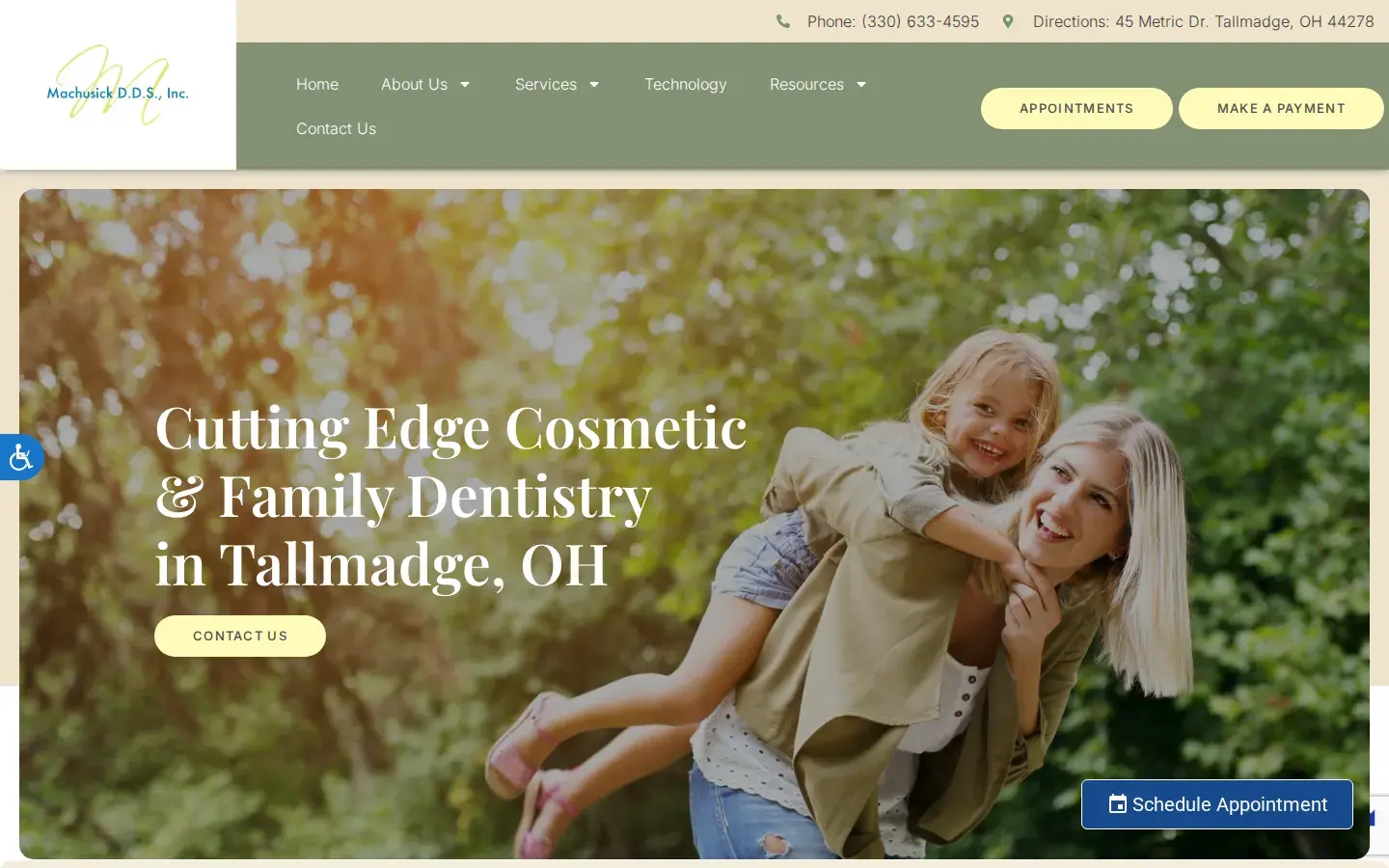 Homepage preview of Marilyn M. Machusick, D.D.S., Inc.