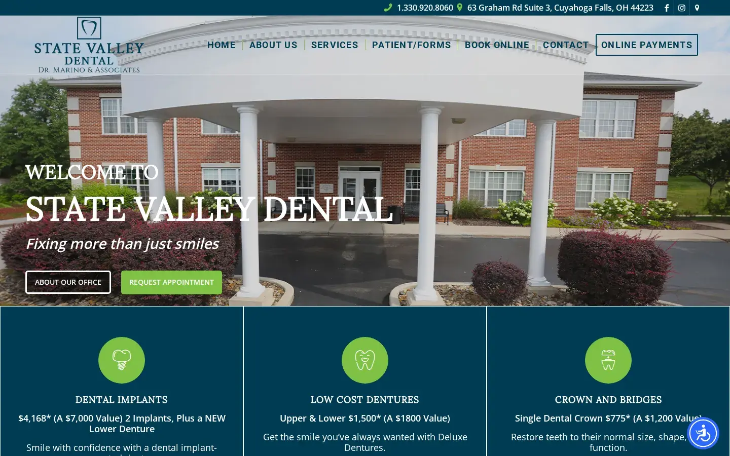 Homepage preview of Marino Dental on Darrow