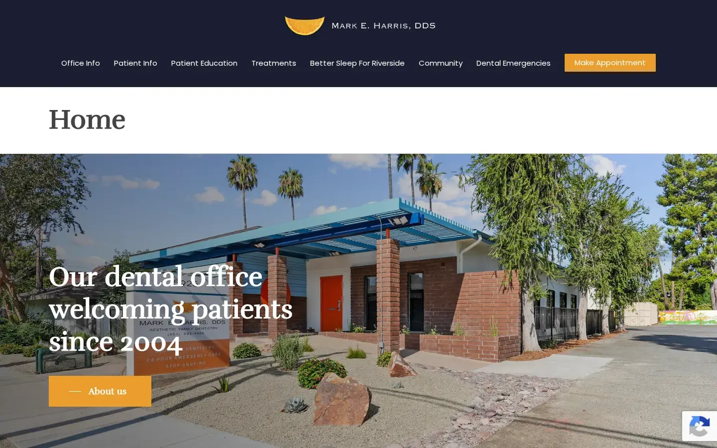 Homepage preview of Mark E Harris DDS