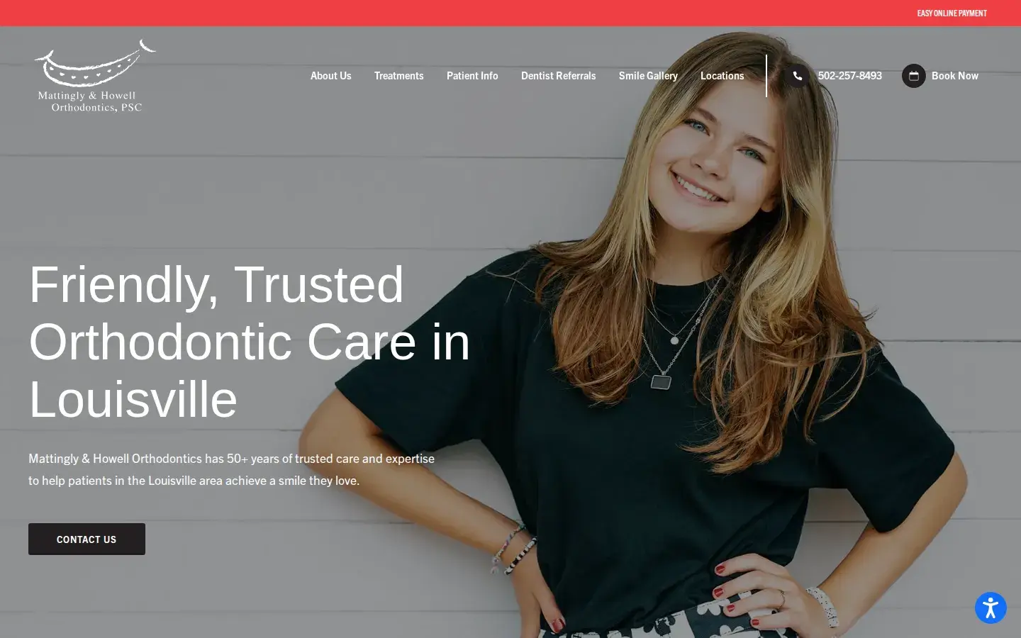Homepage preview of Mattingly & Howell Orthodontics