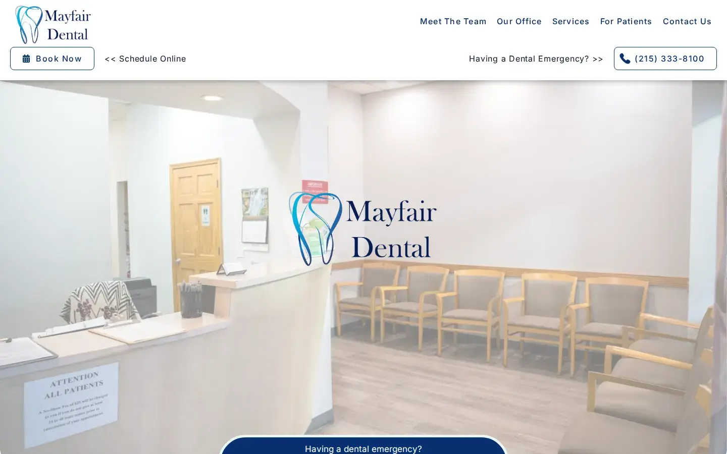 Homepage preview of Mayfair Dental Center