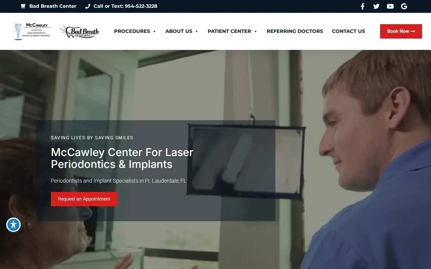 Homepage preview of McCawley Center for Laser Periodontics & Implants