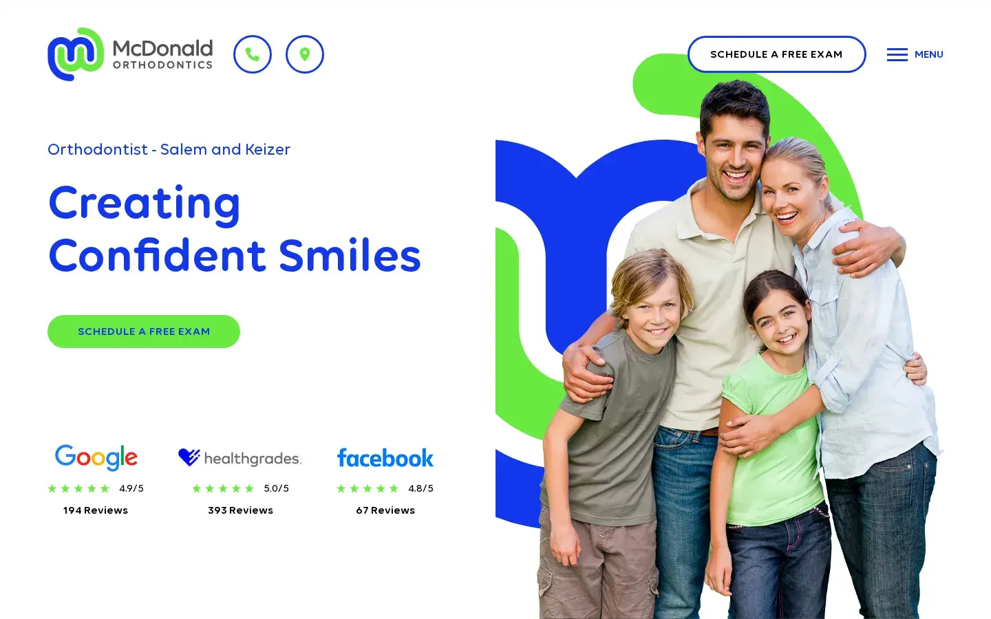 Homepage preview of McDonald Orthodontics