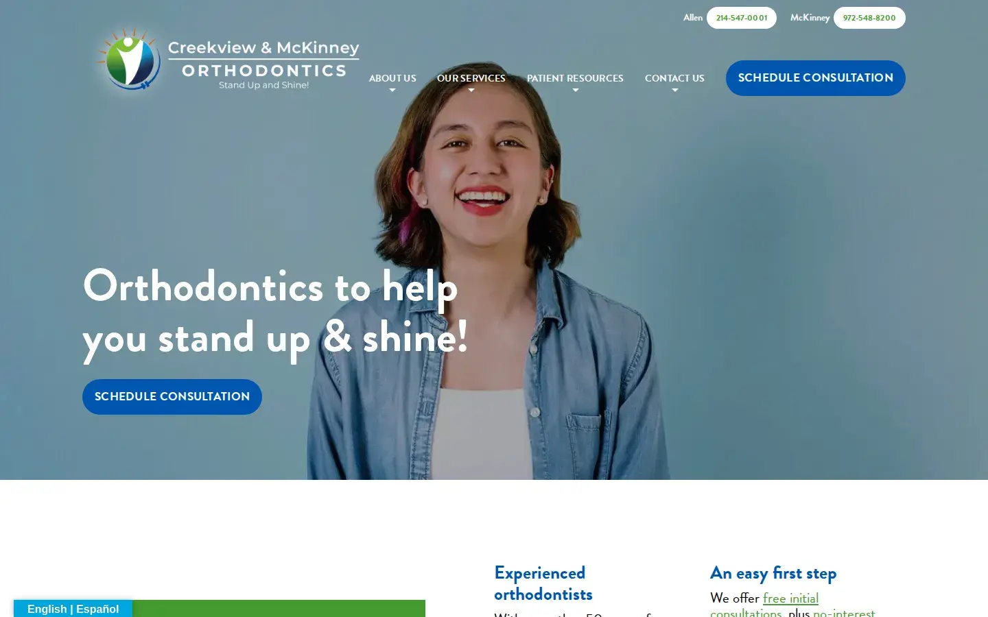 Homepage preview of McKinney Orthodontics