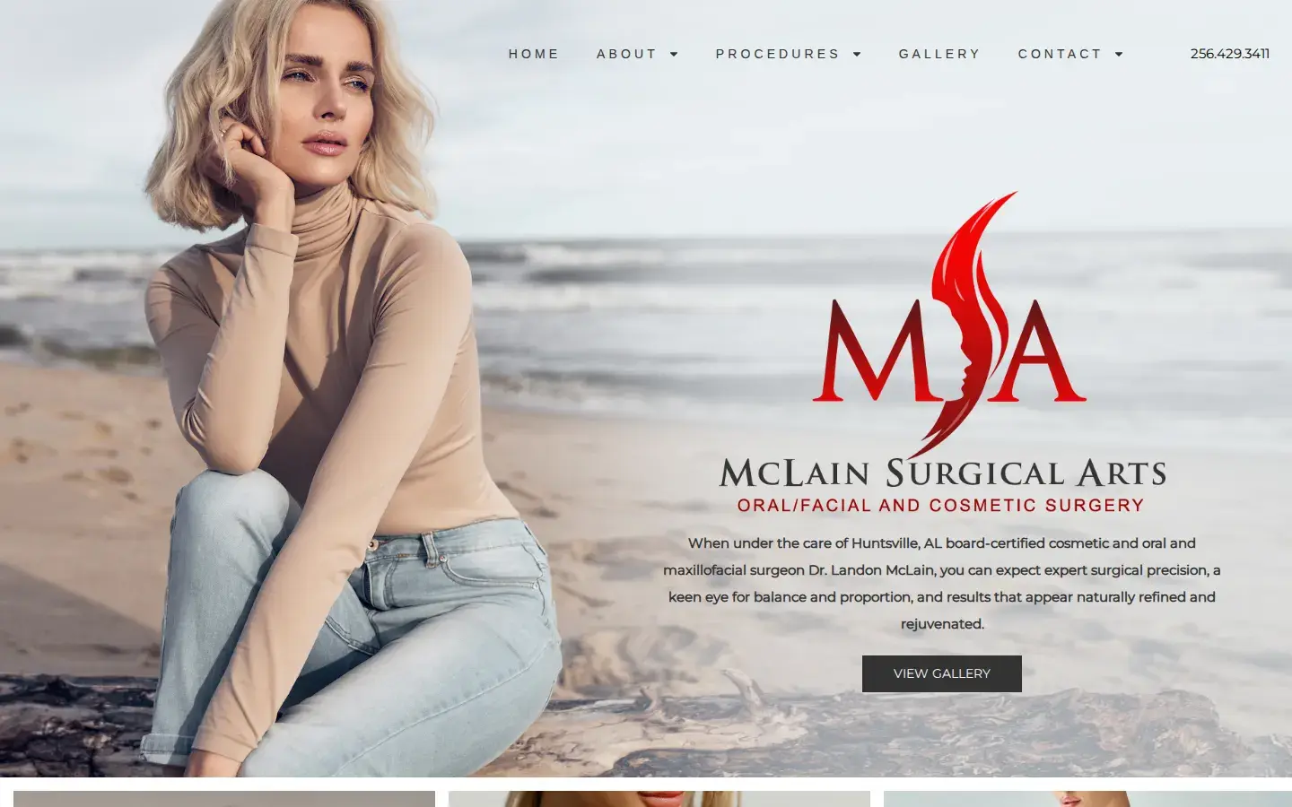 Homepage preview of MCLAIN SURGICAL ARTS D. McLain, MD, DMD, FACS