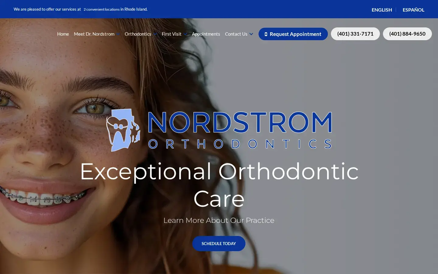 Homepage preview of McMillen Orthodontics