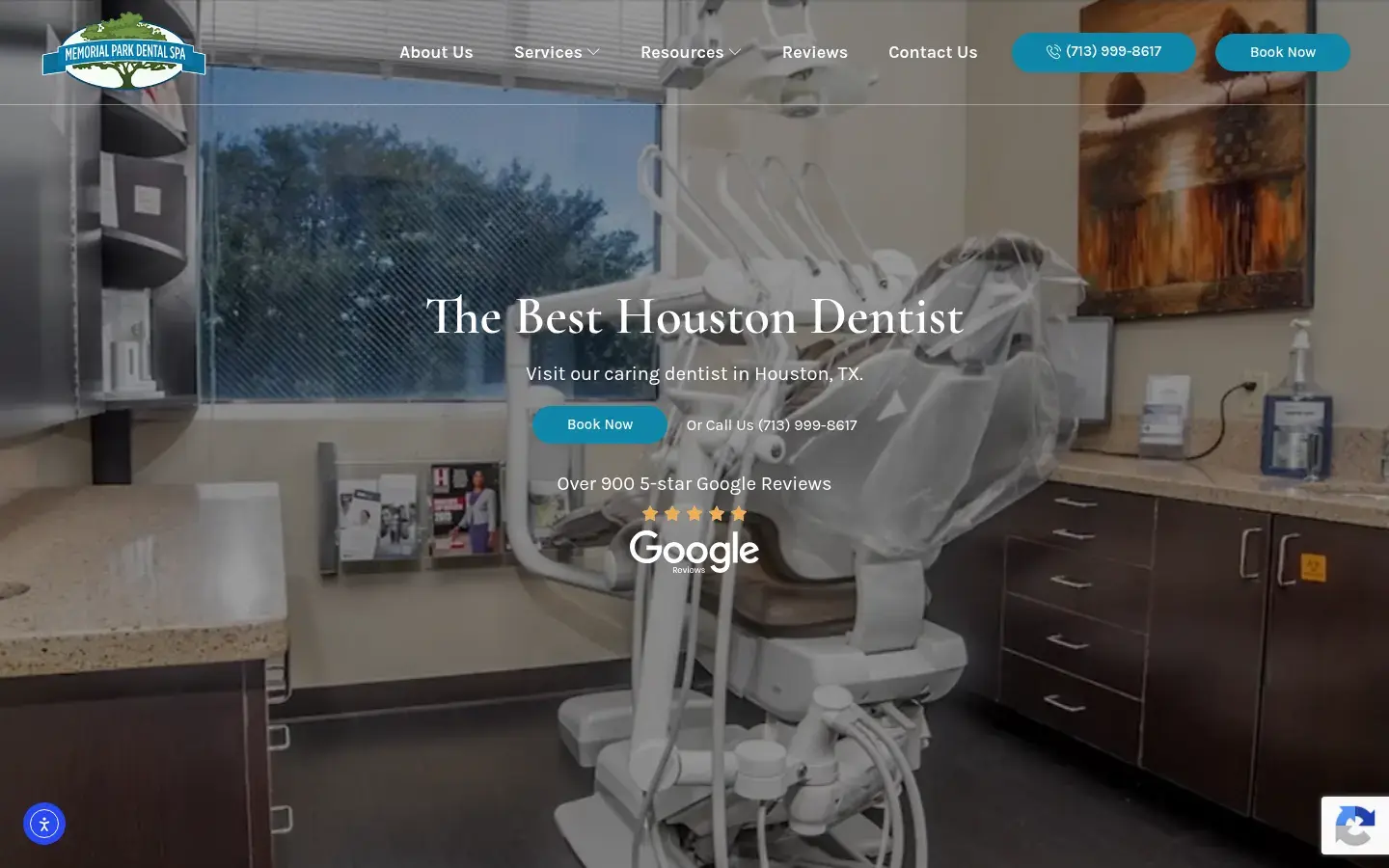 Homepage preview of Memorial Park Dental Spa