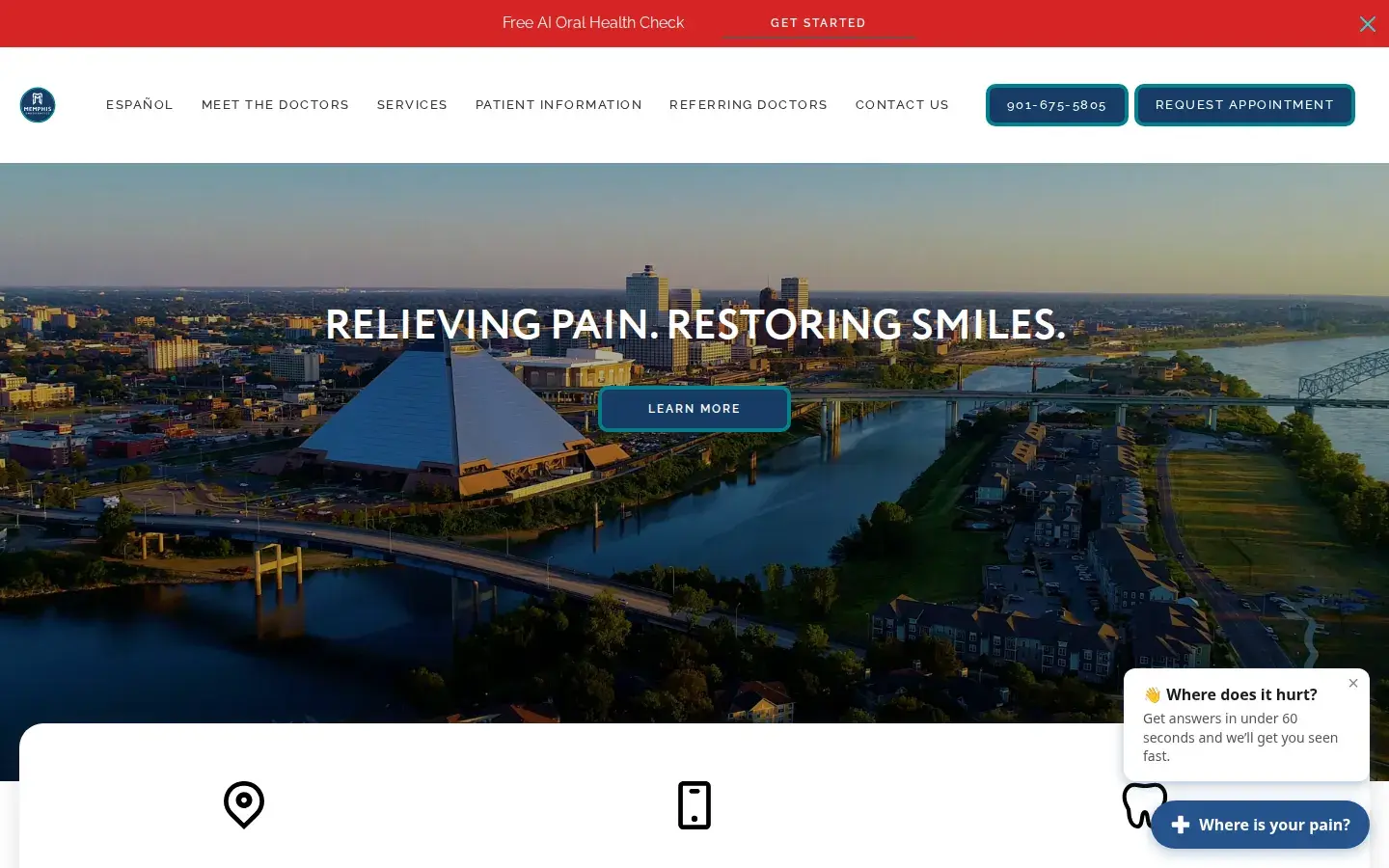 Homepage preview of Memphis Endodontics: Harris Bradley M DDS