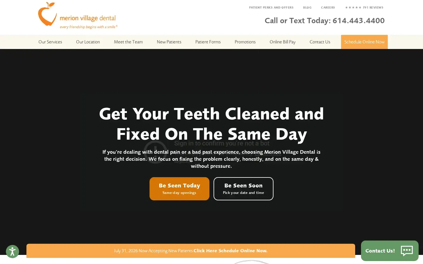 Homepage preview of Merion Village Dental
