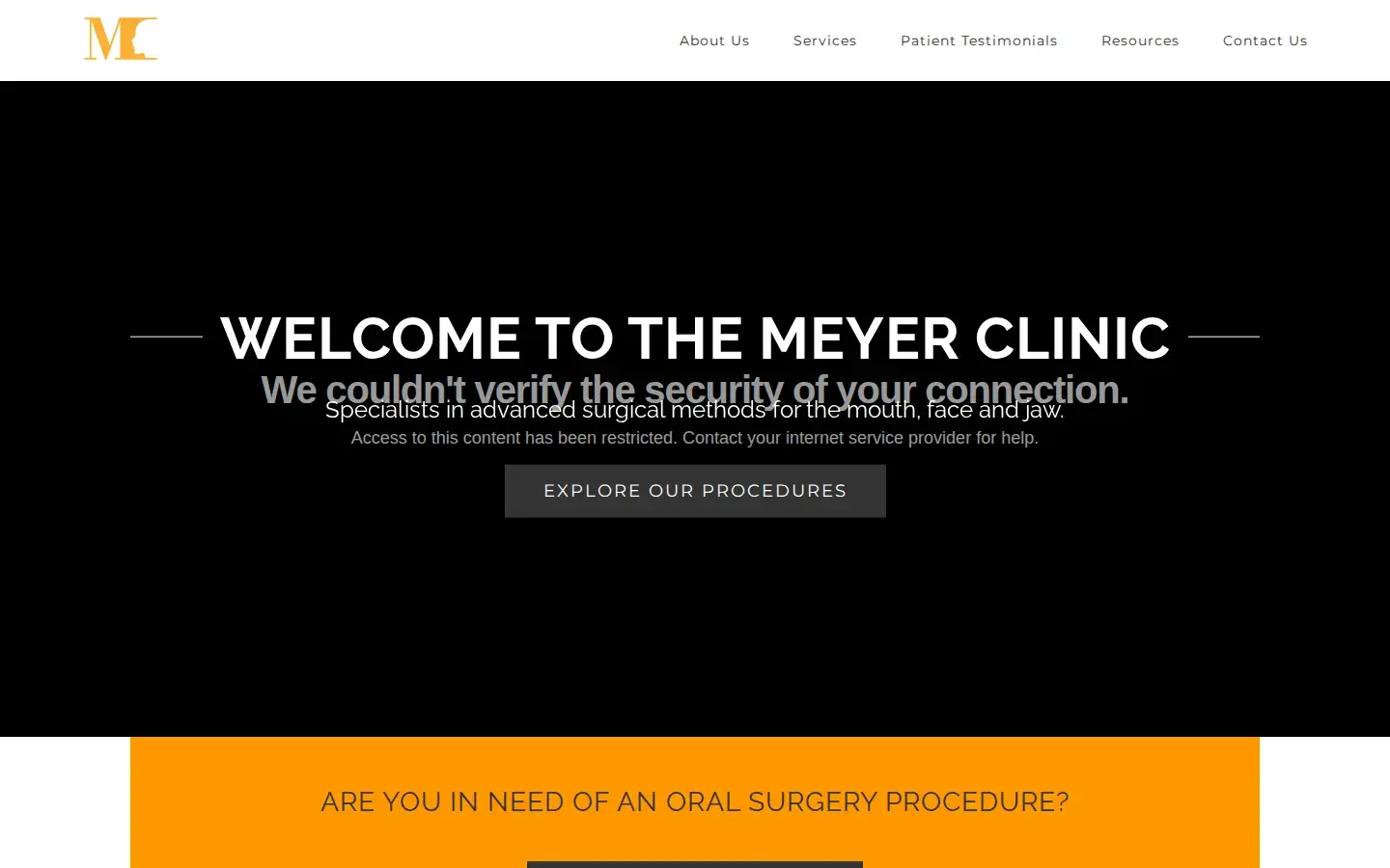 Homepage preview of Meyer Clinic