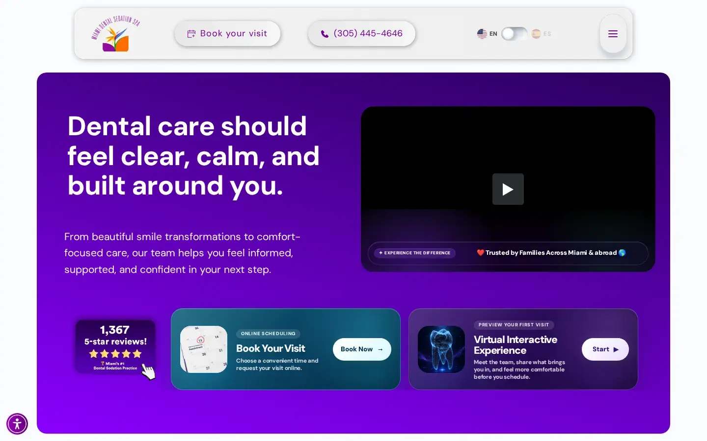 Homepage preview of Miami Dental Sedation Spa
