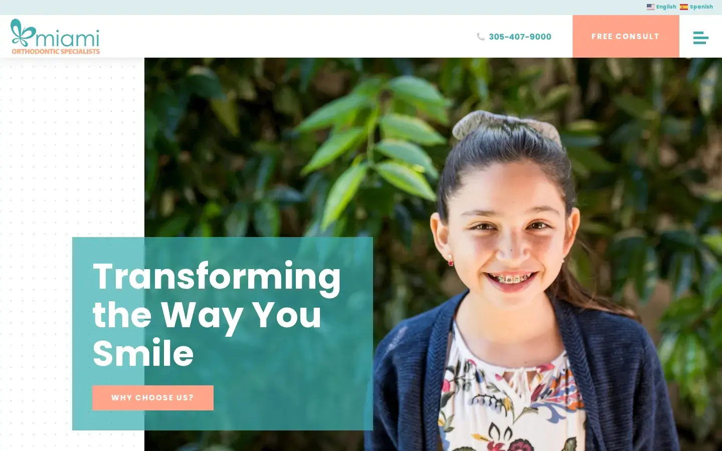 Homepage preview of Miami Orthodontic Specialists, Dr. Carmen Garcia-Paul