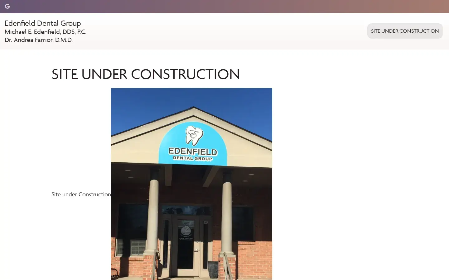 Homepage preview of Michael E Edenfield, DDS