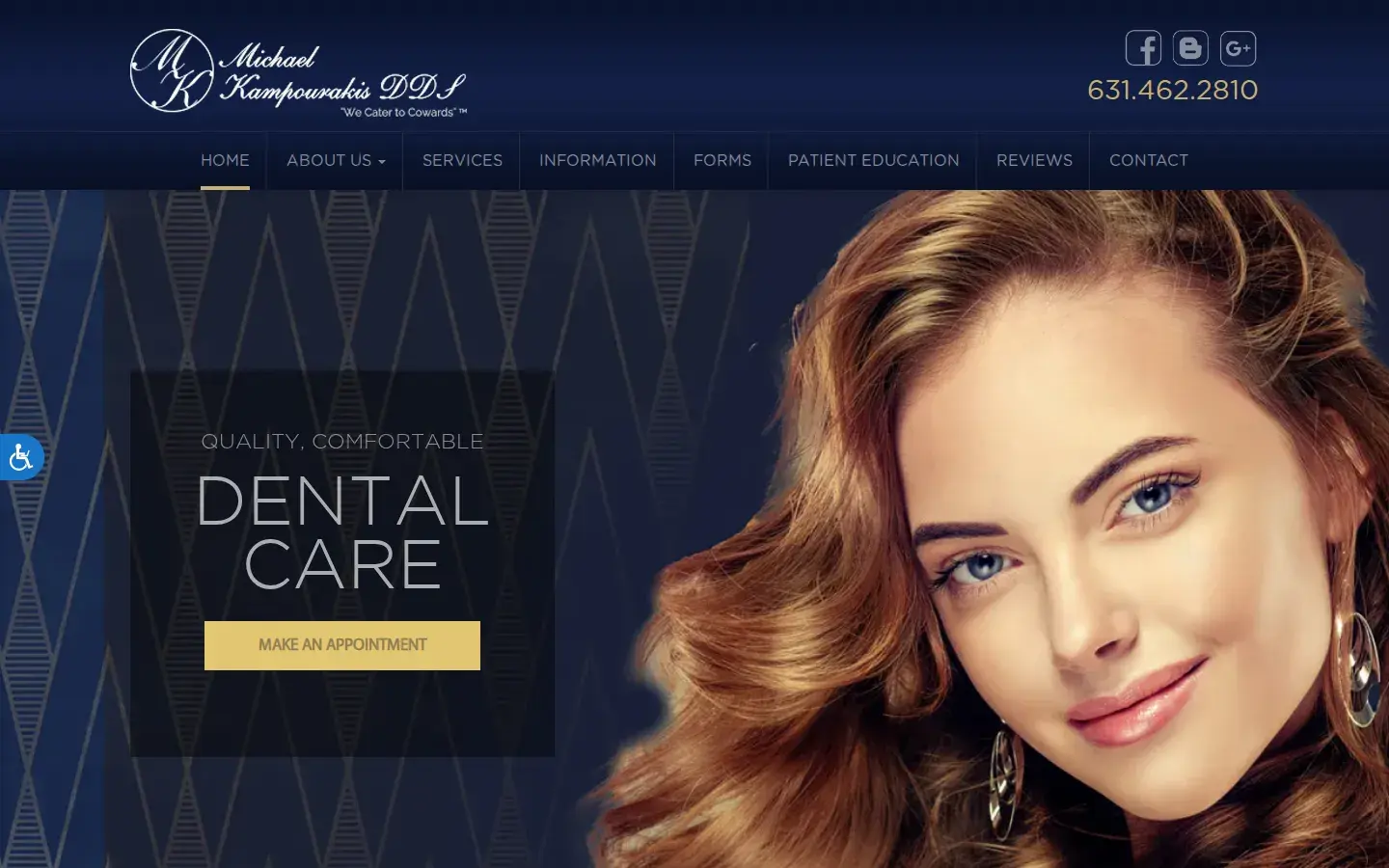 Homepage preview of Michael Kampourakis DDS
