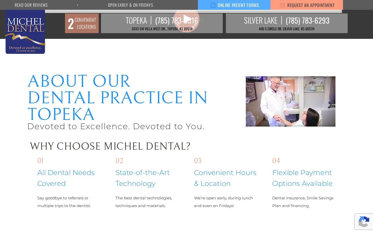 Homepage preview of Michel Dental of Topeka