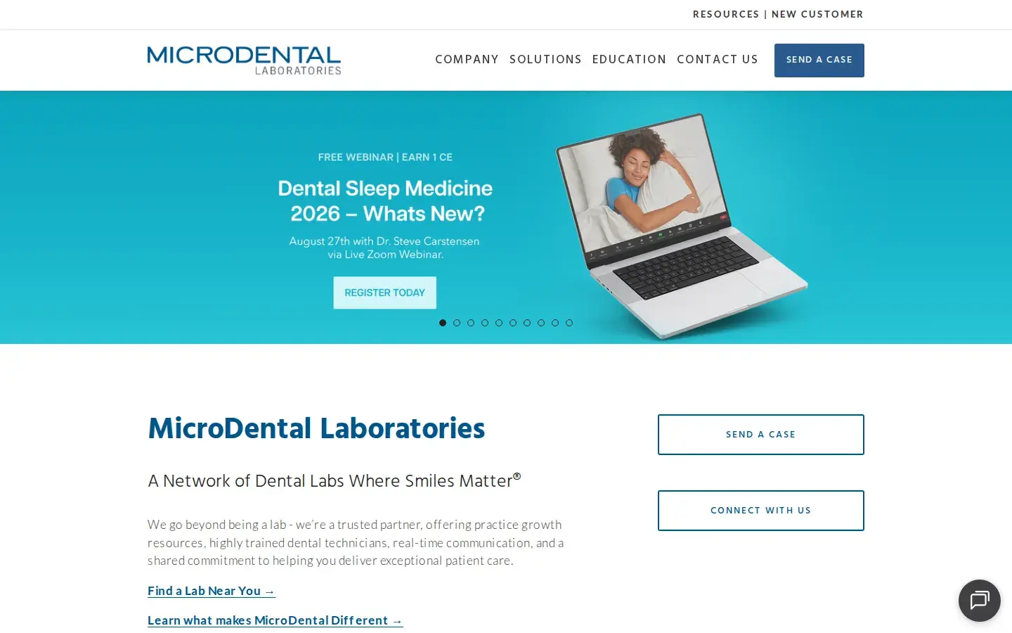 Homepage preview of MicroDental Las Vegas Laboratory