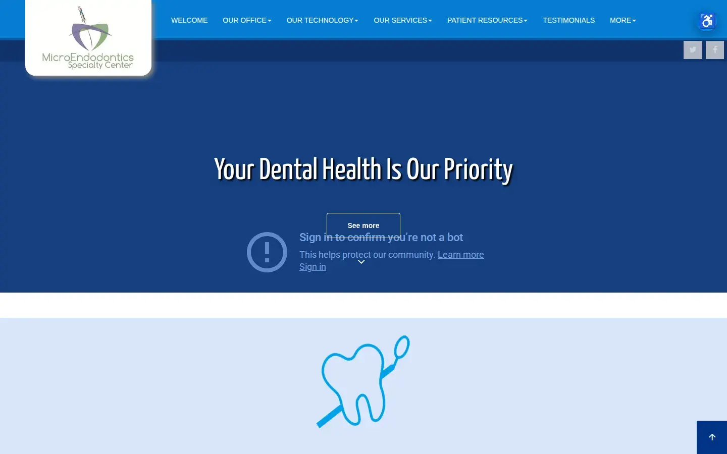 Homepage preview of MicroEndodontics Specialty Center