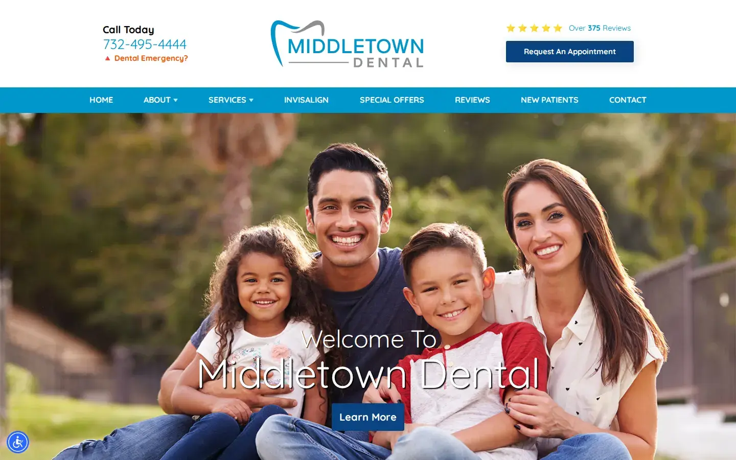 Homepage preview of Middletown Dental