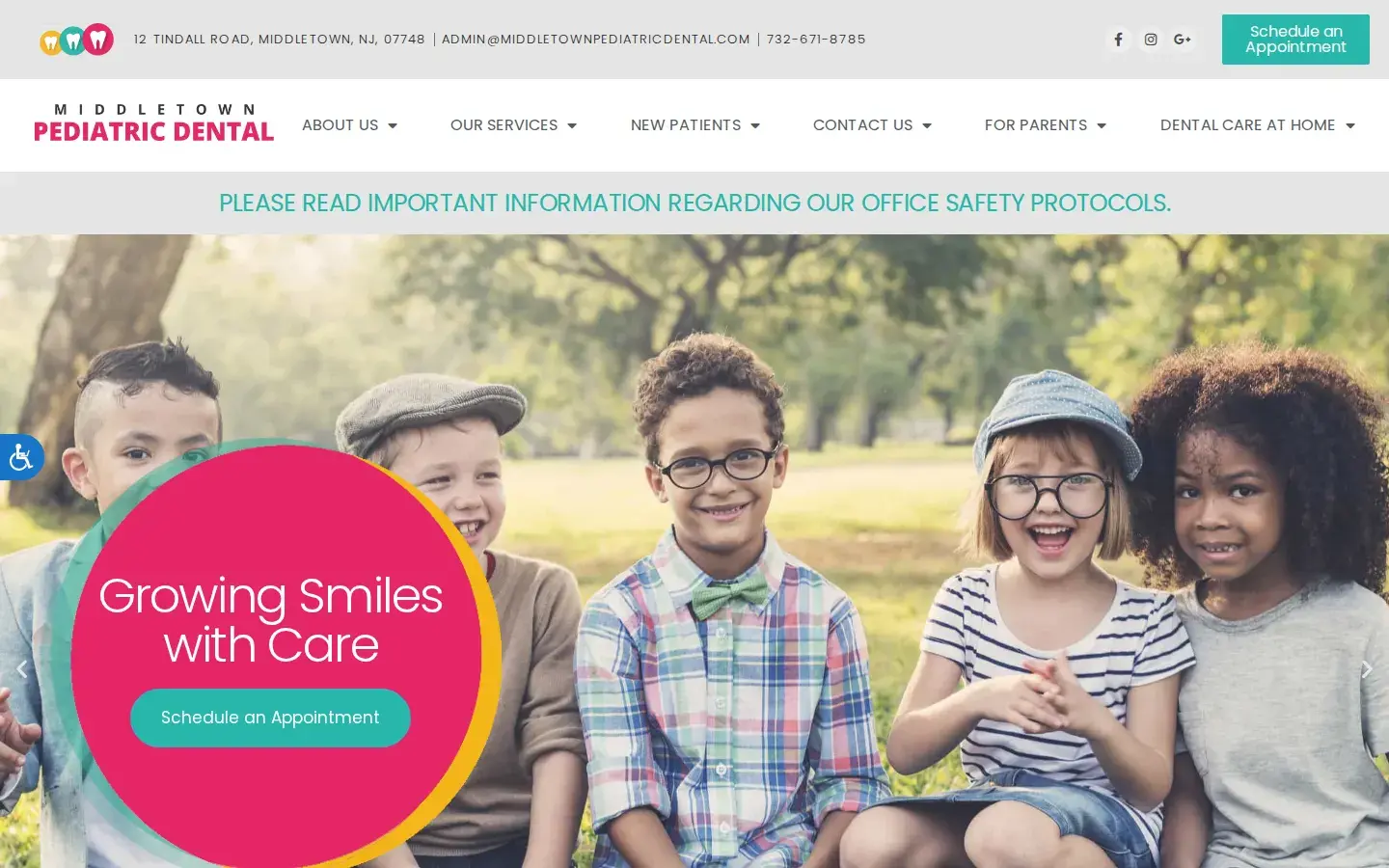 Homepage preview of Middletown Pediatric Dental