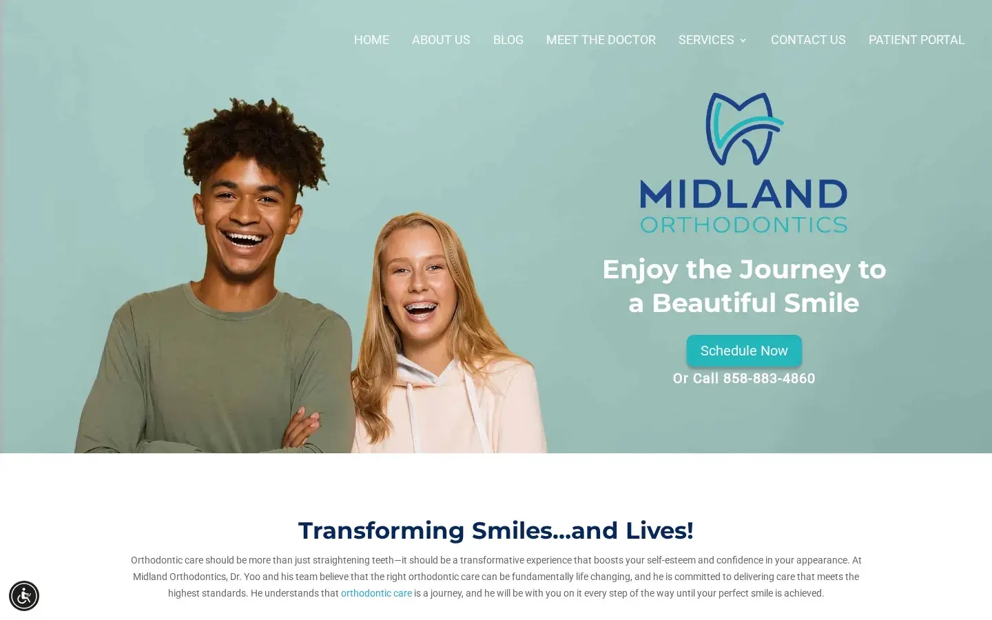 Homepage preview of Midland Orthodontics