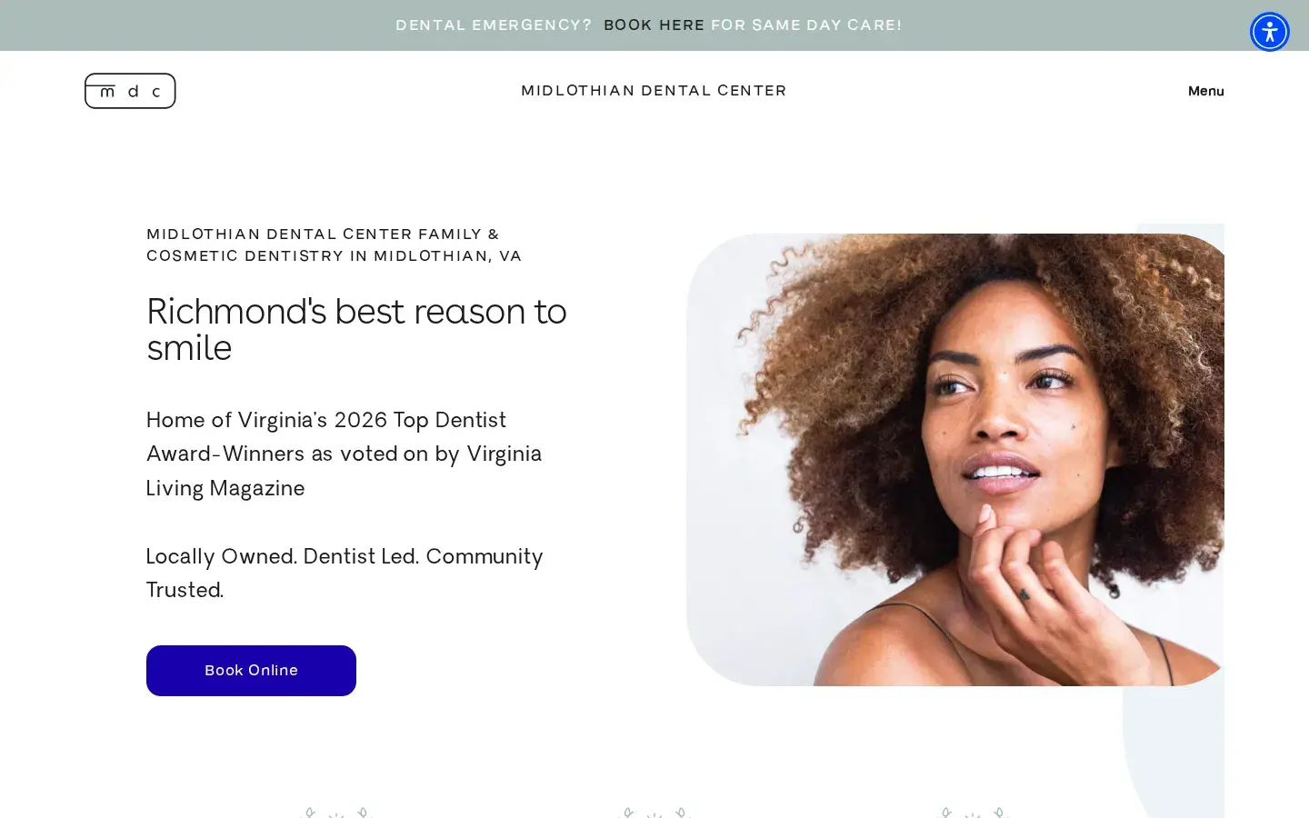 Homepage preview of Midlothian Dental Center