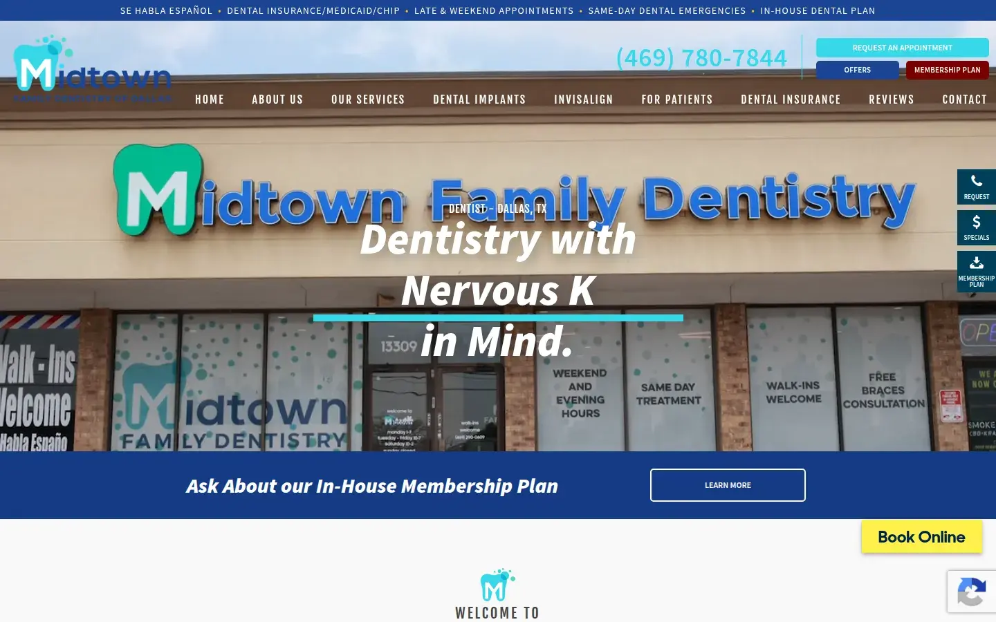Homepage preview of Midtown Family Dentistry of Dallas