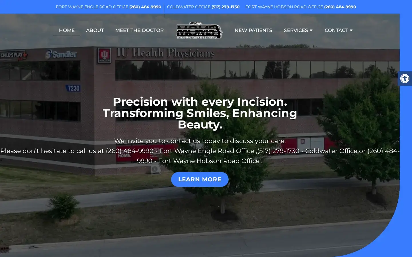 Homepage preview of Midwest Oral & Maxillofacial Surgery
