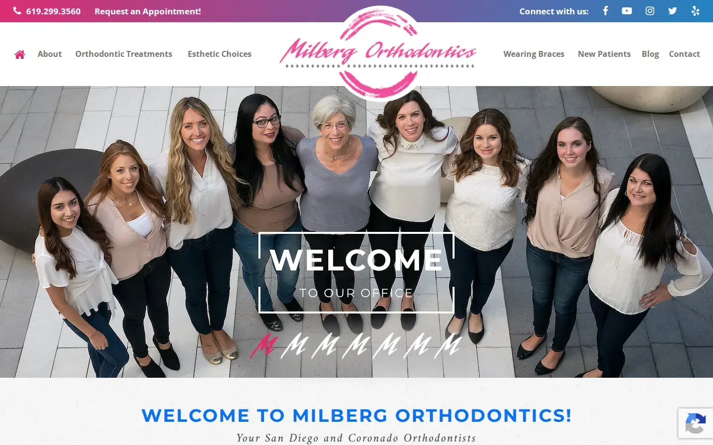 Homepage preview of Milberg Orthodontics