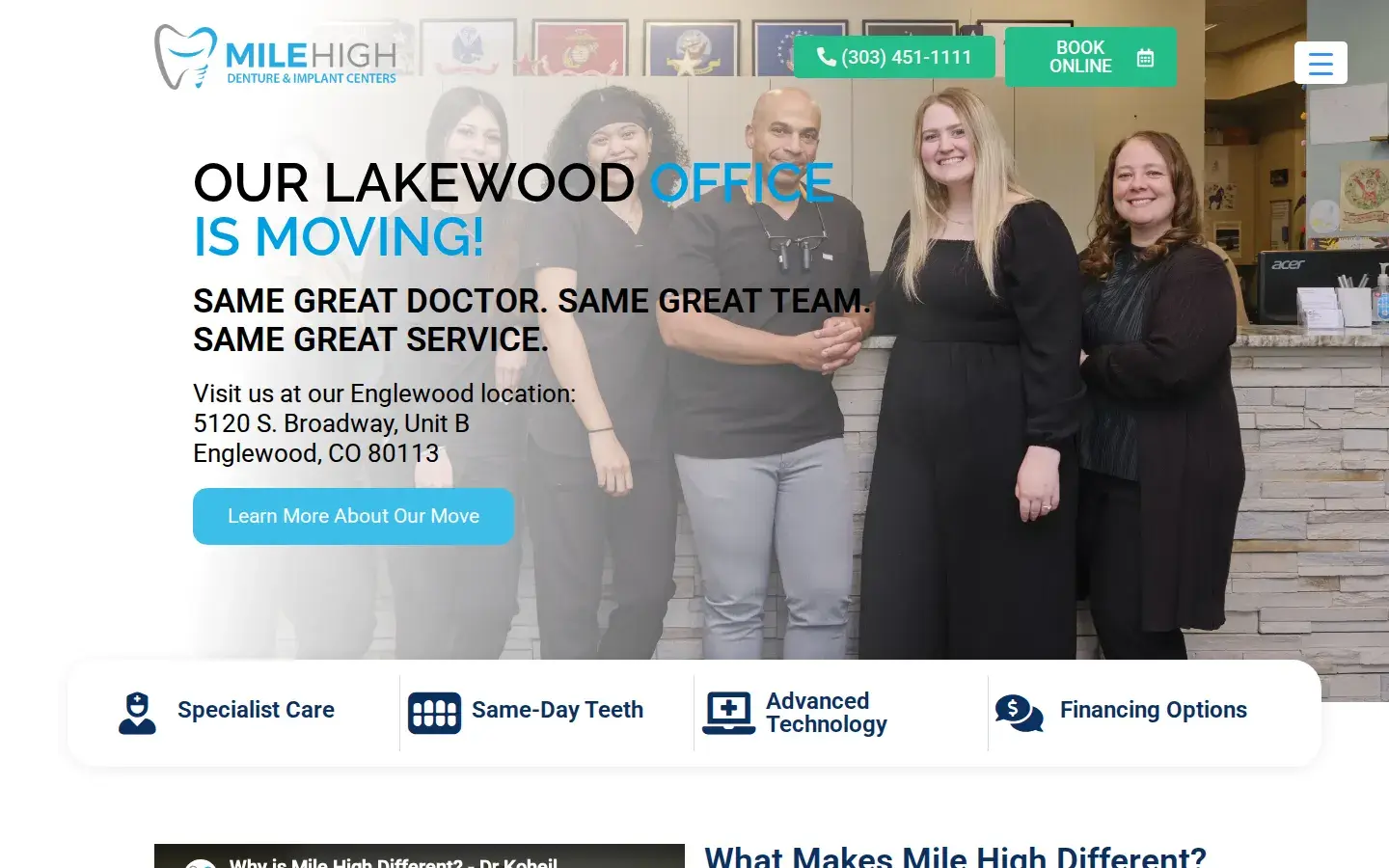 Homepage preview of Mile High Dental & Implant Centers