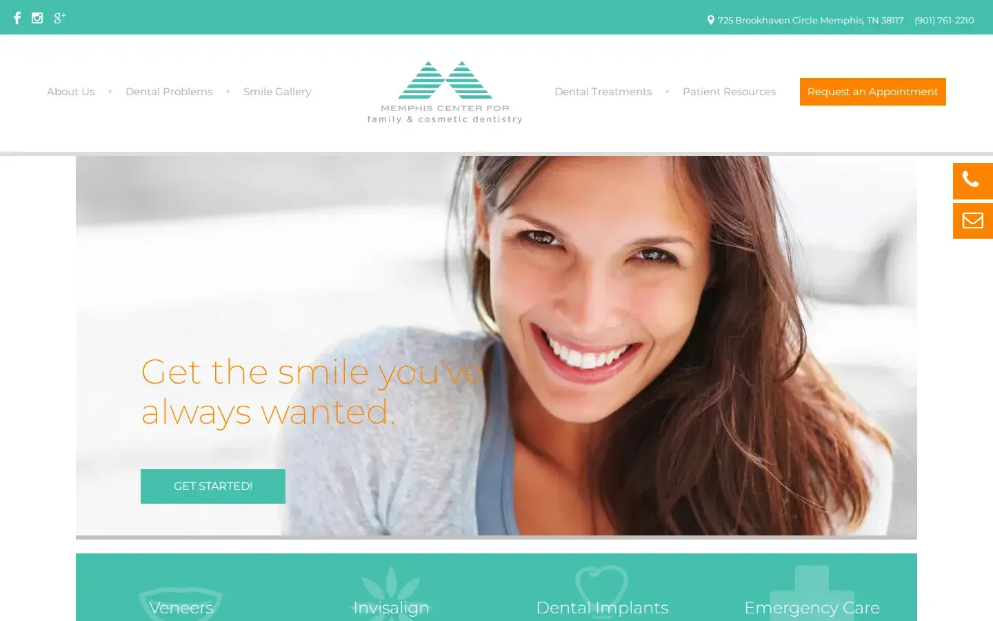 Homepage preview of Miles Moore, D.D.S. – Memphis Center For Family and Cosmetic Dentistry