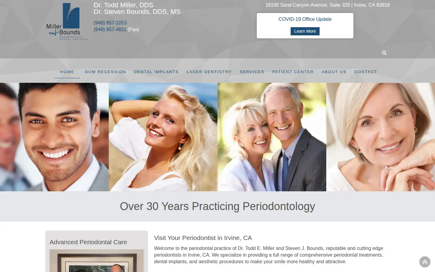 Homepage preview of Miller & Bounds