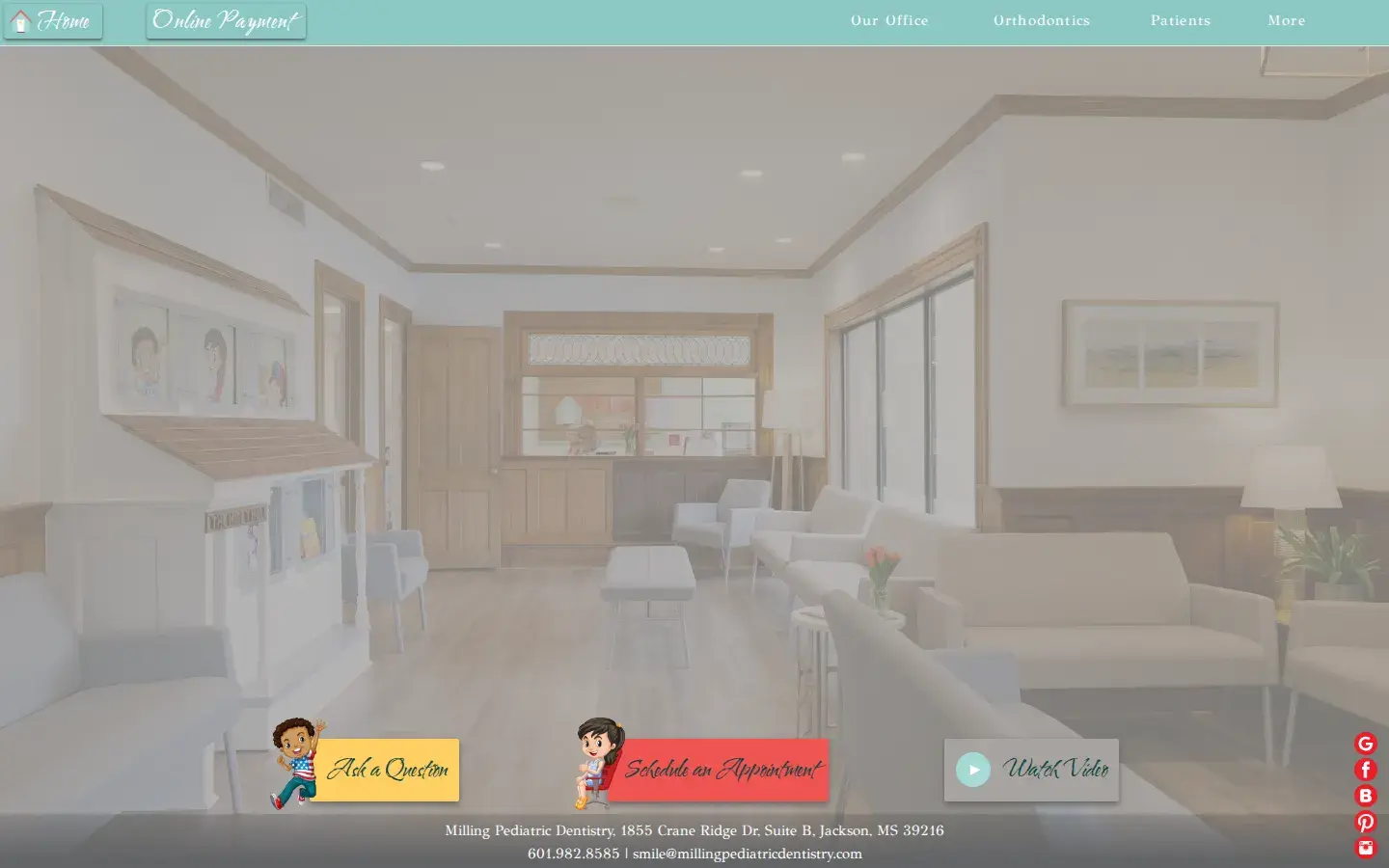 Homepage preview of Milling Pediatric Dentistry