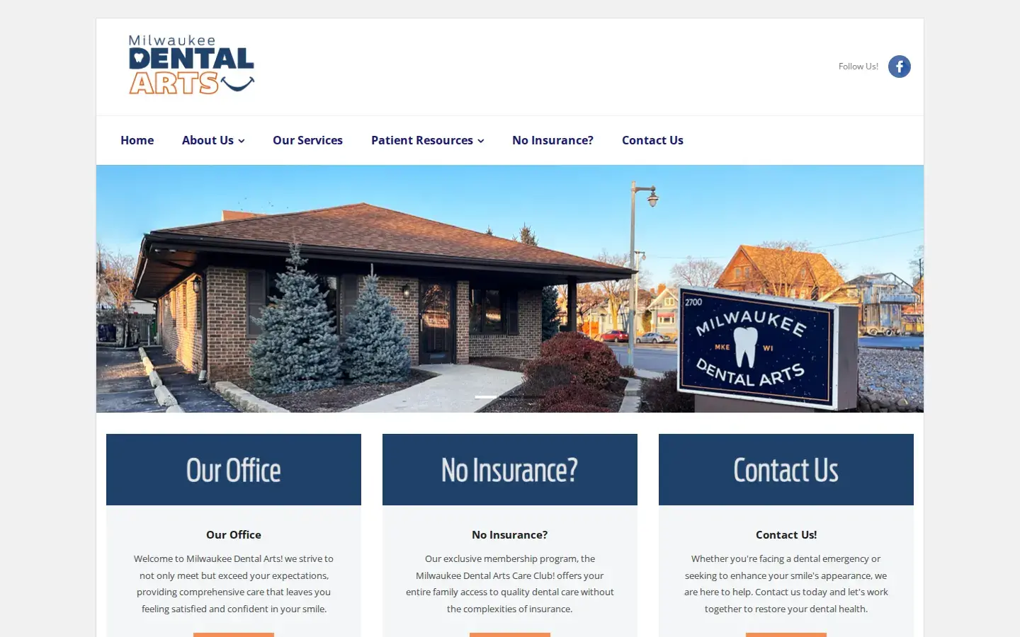 Homepage preview of Milwaukee Dental Arts