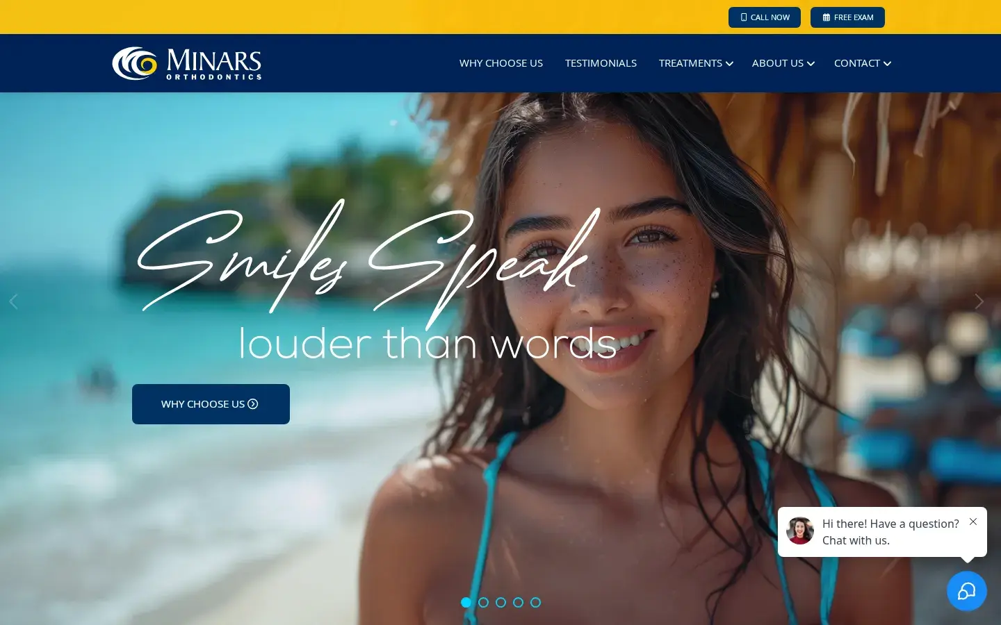 Homepage preview of Minars Orthodontics