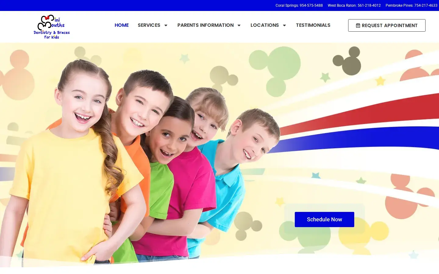 Homepage preview of Mini Mouths Dentistry For Kids