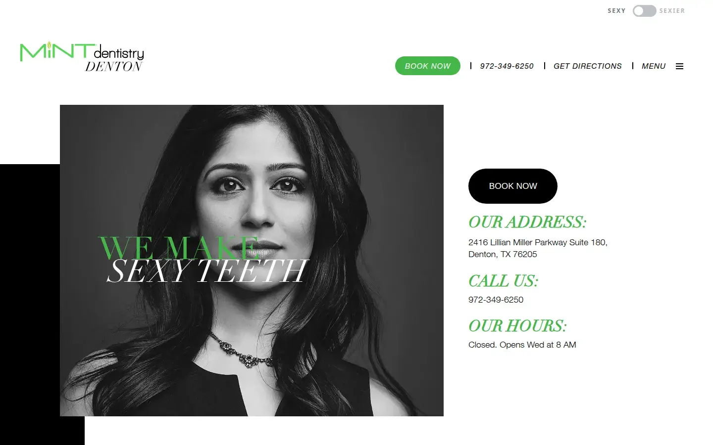 Homepage preview of MINT dentistry – Denton