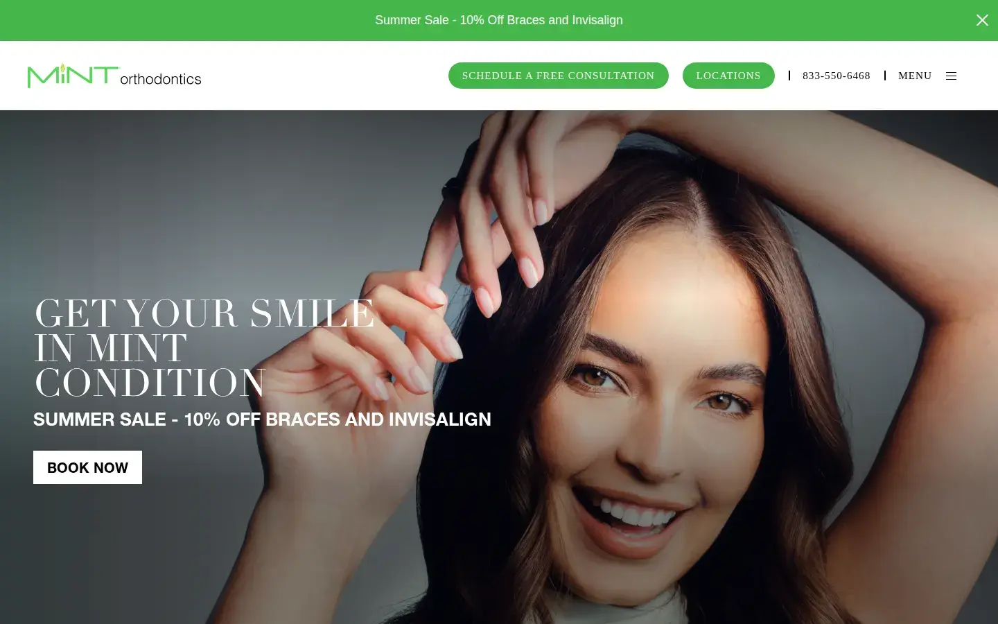 Homepage preview of MINT dentistry