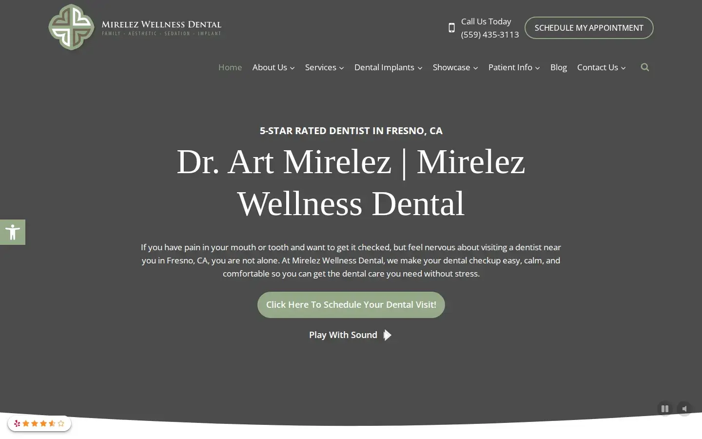 Homepage preview of Mirelez Wellness Dental