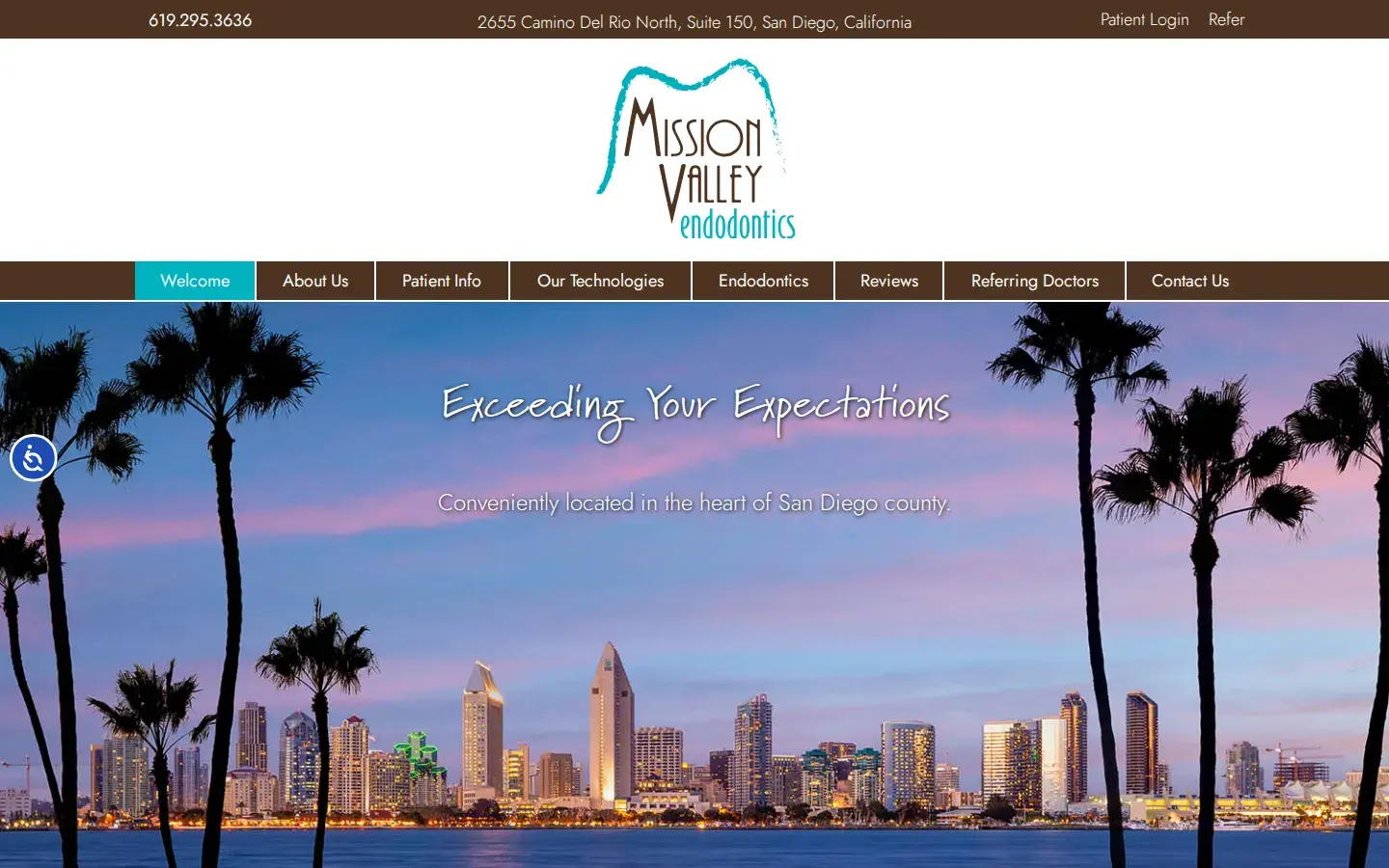 Homepage preview of Mission Valley Endodontics
