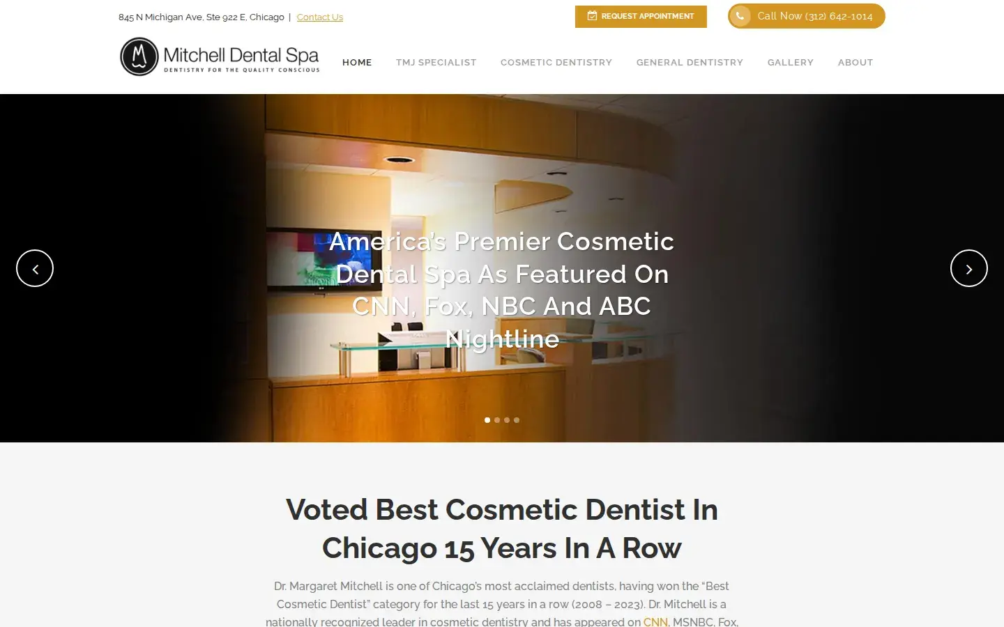 Homepage preview of Mitchell Dental Spa