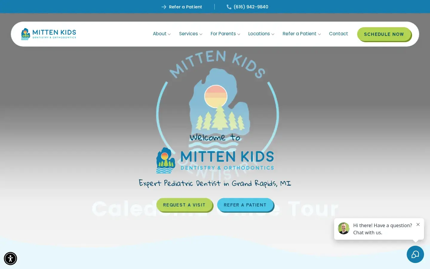 Homepage preview of Mitten Kids Dentistry