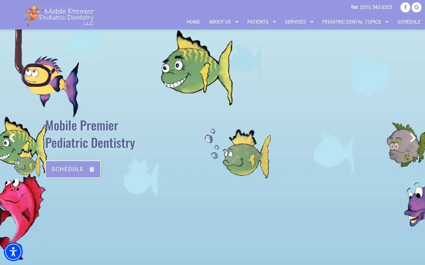 Homepage preview of Mobile Premier Pediatric Dentistry LLC