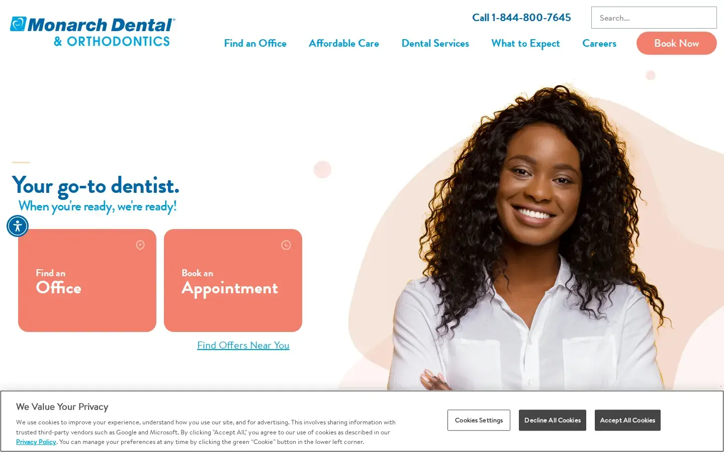 Homepage preview of Monarch Dental & Orthodontics