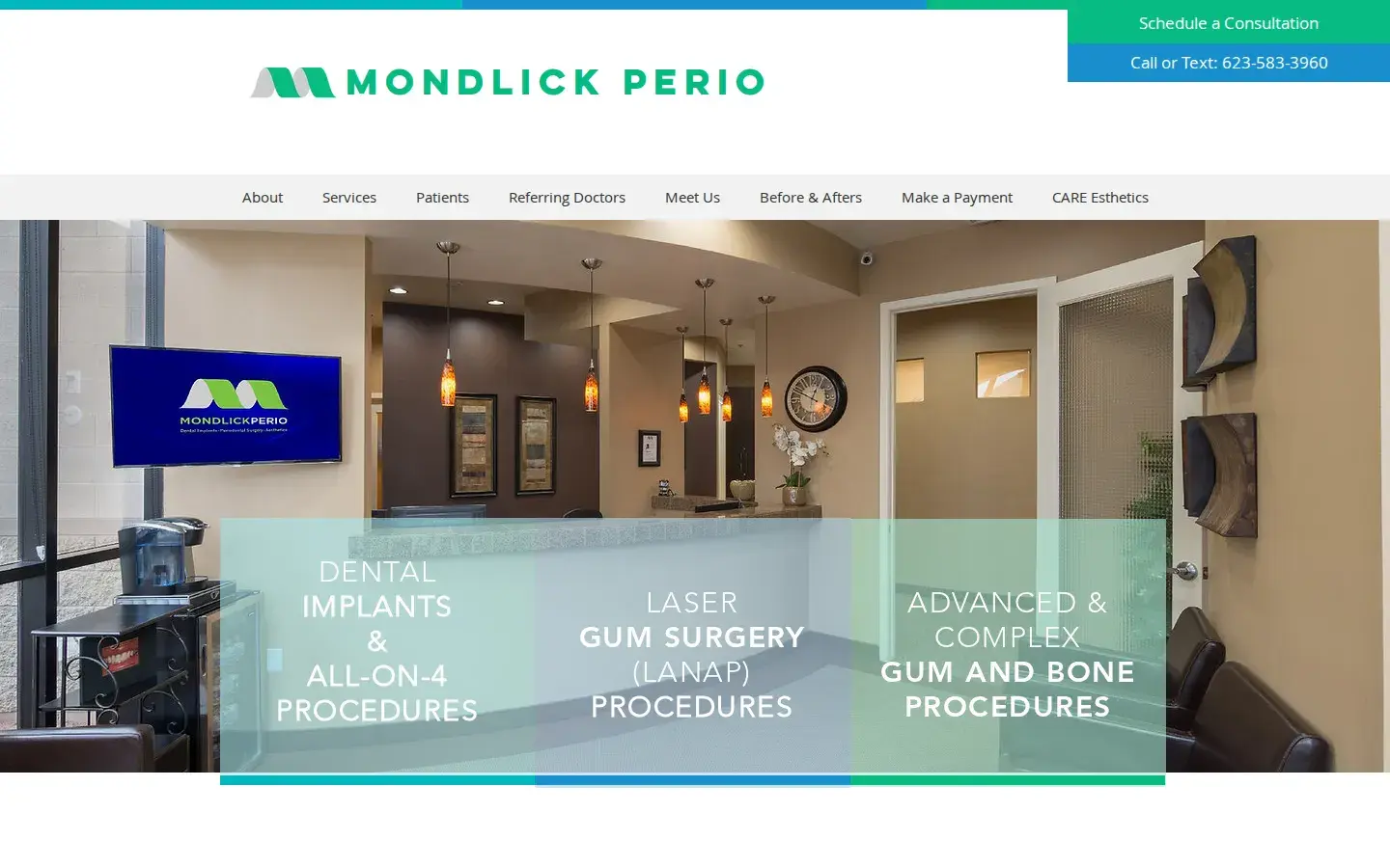 Homepage preview of Mondlick Perio – Implants...
